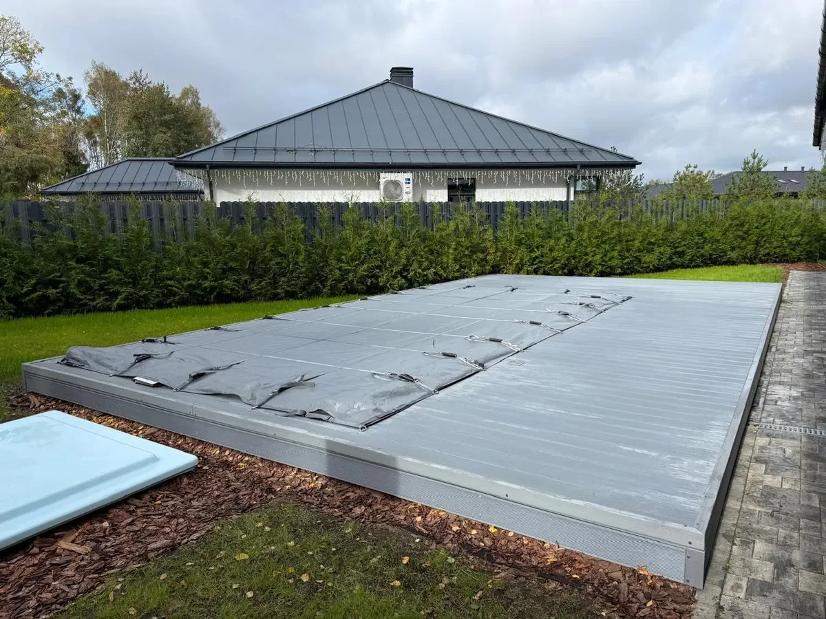 Покрывало Laguna Cover Mesh — установка в Юбилейном